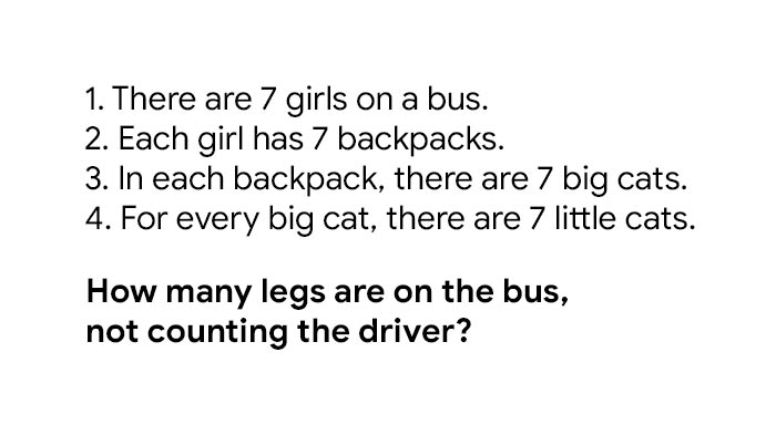 How many Legs question